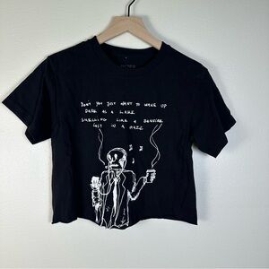 HOZIER‎ Lost in a Haze Grunge Alternative Unisex S Cropped Raw Hem Graphic Tee